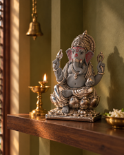 Divine Ganesha in Grey - alternate view