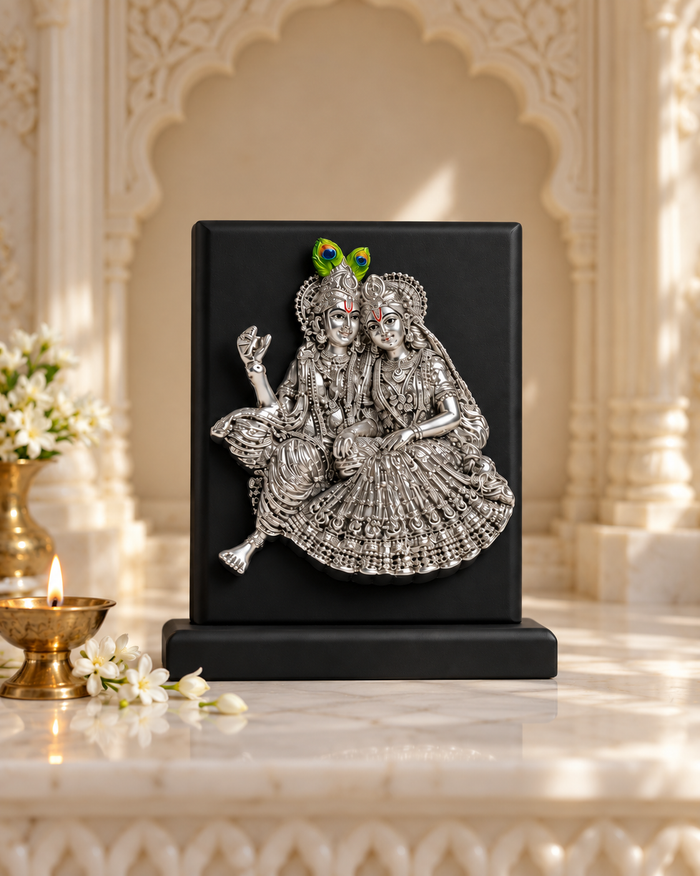 The Radha Krishna Silver Noir Pedestal