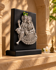 The Radha Krishna Silver Noir Pedestal - alternate view